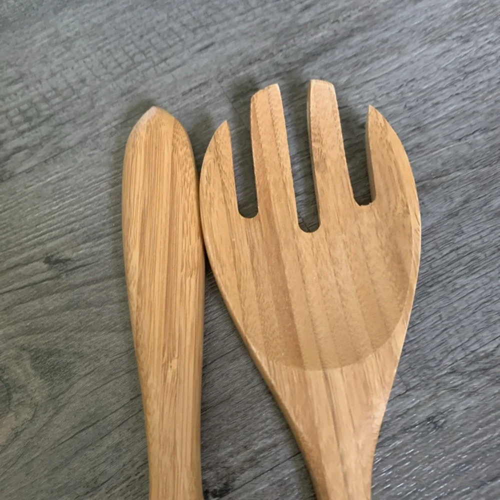 Lipper International 3-Piece Bamboo Salad Bowl Set with Servers 12in